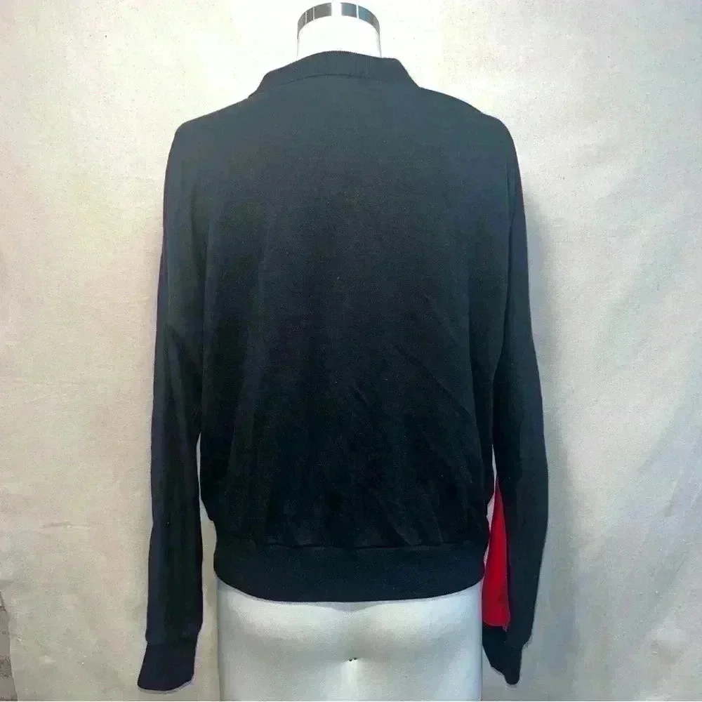 Vintage | Alfred Dunner 80s Colorblocked Pullover - Black & Red & White / Sz L - Picture 4 of 9